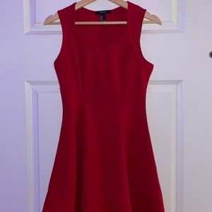 Sleeveless A line Red Mini Dress